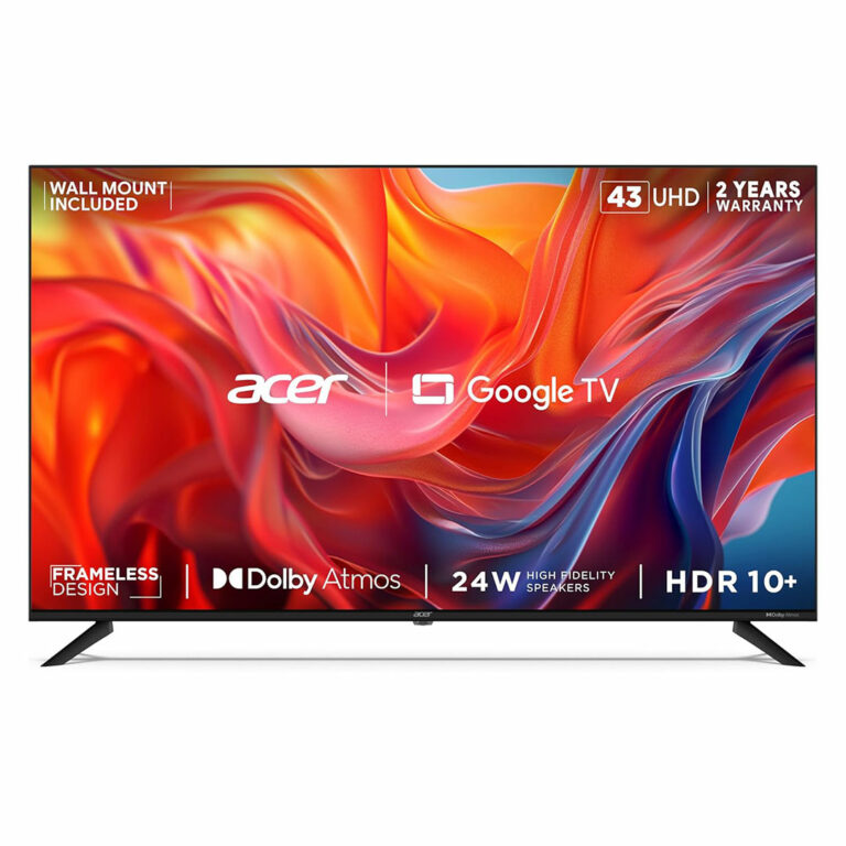 Acer (43 inch) Ultra HD (4K) LED Smart Google TV 2024 Edition with Dolby Atmos (AR43GT2851UDFL)